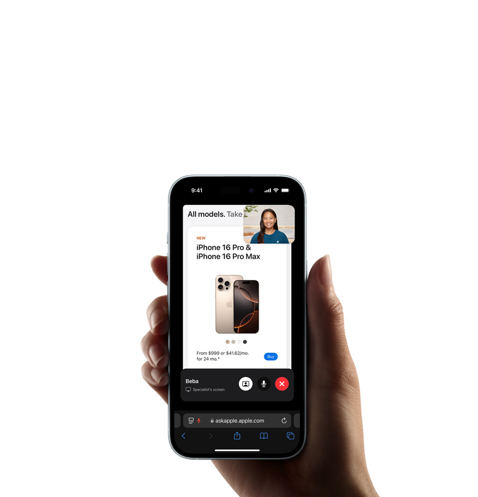 Shop with a Specialist over video.